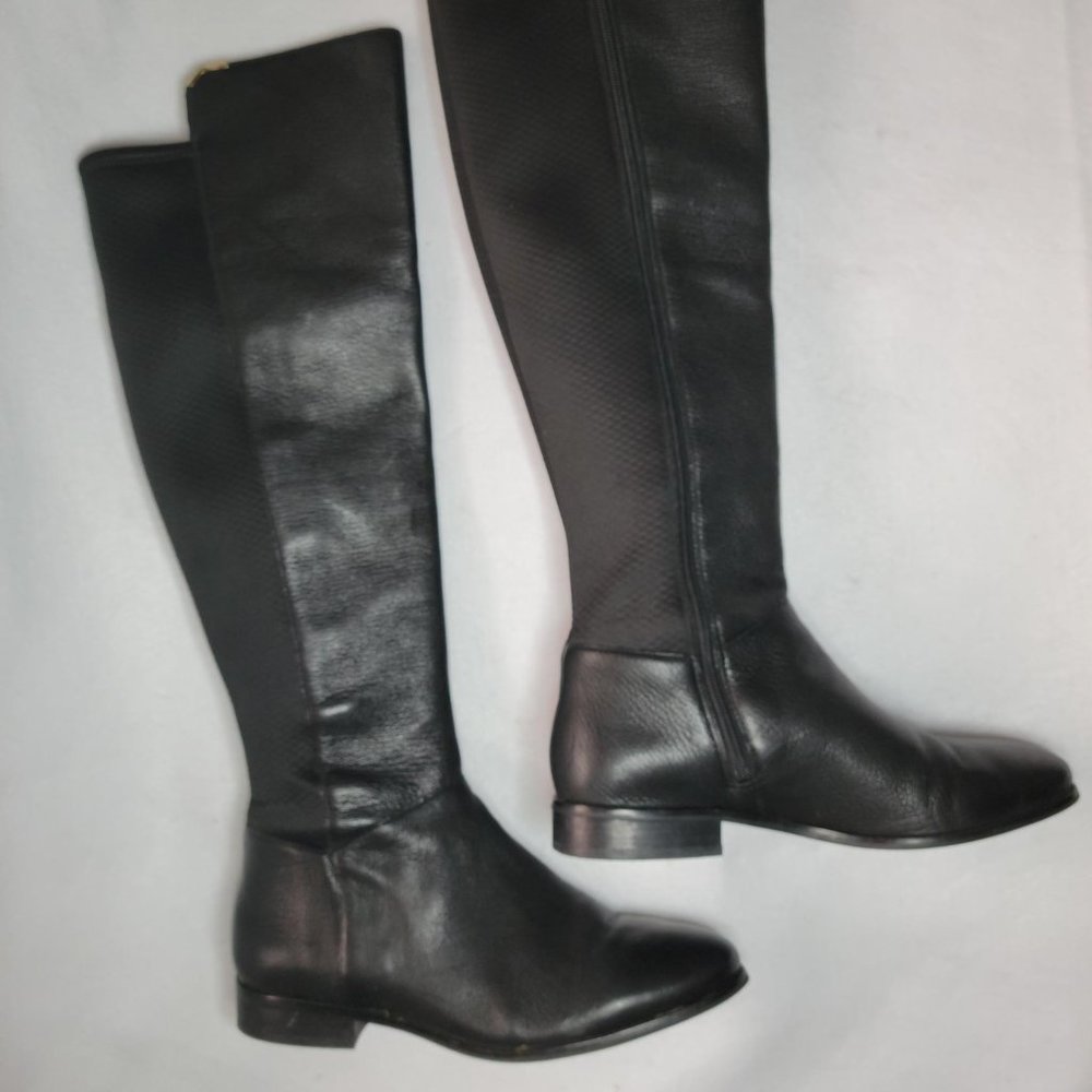 Cole Haan Womens Duchess Tall Boots Black Leather W00214 Size 10.5